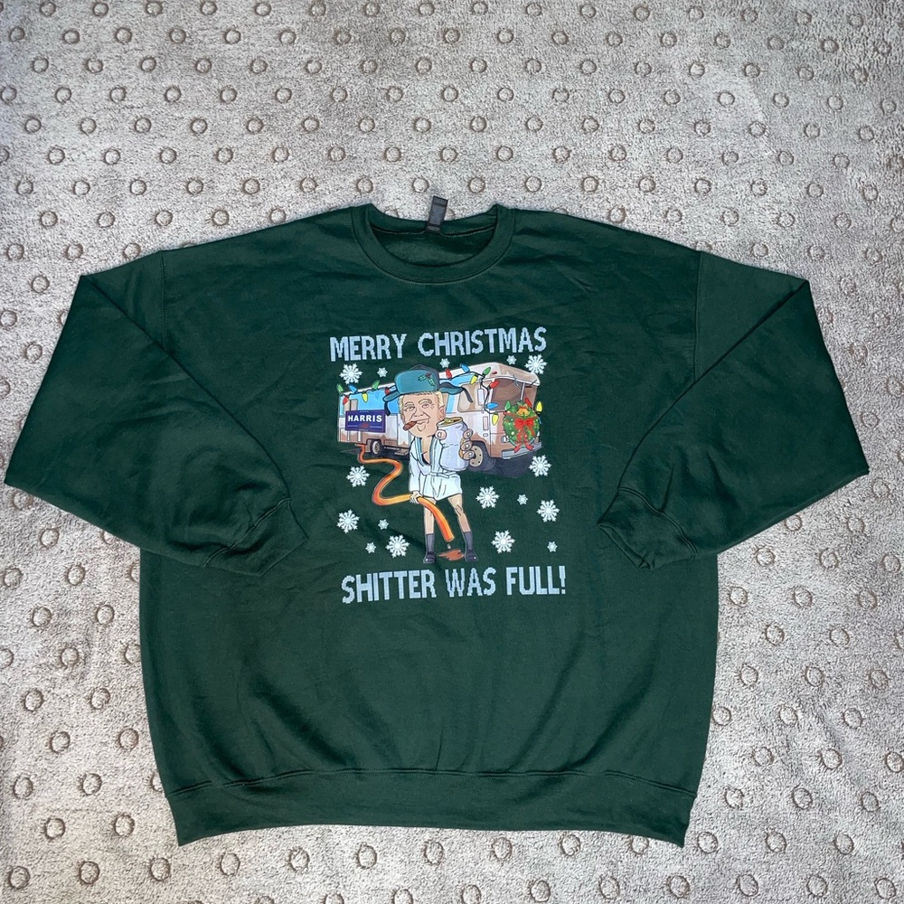 Gildan Trump Funny Ugly Christmas Sweater Size 2XL  Green National Lampoons